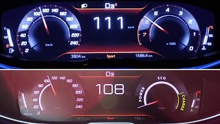 Peugeot 3008 Hybrid 48V 136 HP vs PureTech 130 acceleration 060 mph 0100 kmh speed GPS drag time [upl. by Fabyola]