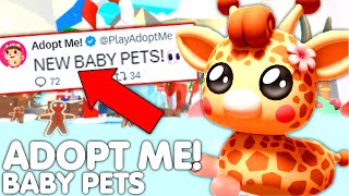 😍NEW BABY PETS UPDATE😱 ADOPT ME NEW BABY GIRAFFE WINTER PET IDEAS CONCEPTS ROBLOX [upl. by Storer338]