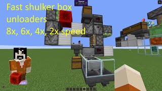 Fast shulker box unloaders up to 8 times hopper speed Tutorial Minecraft Java 115120 [upl. by Harsho]