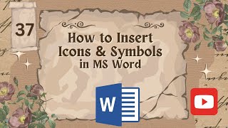 How to Insert Icons in MS Word  How to Add Symbols in Word  Icon Symbol in MS Word mswordcourse [upl. by Oyr253]