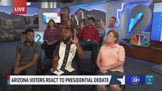 Undecided Arizona voters react to presidential debate [upl. by Eilra703]