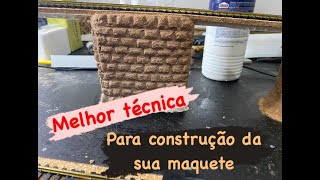 A MELHOR TÉCNICA PARA FAZER EM SUA MAQUETE DE FERROMODELISMO PAREDES DE TIJOLOSMONTANHASRELEVO [upl. by Natassia]