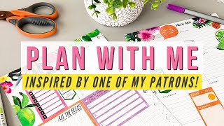 Plan With Me Creative Journal Dashboard Happy Planner Spread  Patron Showcase April 2023 [upl. by Anawait]