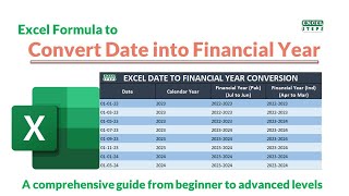 Excel Formula to Convert Date into Financial Year  Urdu amp Hindi Tutorials exceltips excelsteps [upl. by Ardnekahs]