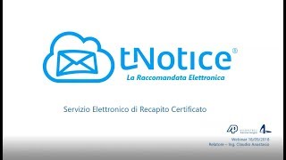 Webinar Assopetroli tNotice Raccomandata elettronica istruzioni per luso [upl. by Sommers]