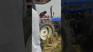 New Holland 5620 4x4 full modified tractor with 18 fit trolly stuck in mud shorts [upl. by Wohlert939]