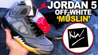 Jordan 5 Off White Muslin  Kickwho Godkiller Sneaker Unboxing amp Review [upl. by Eelek]