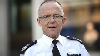 London Met Police Commissioner grabs microphone from reporters hand [upl. by Hagile441]