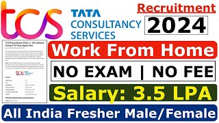 TCS Recruitment 2024 TCS hiring Freshers  TCS Work From Home Jobs  TCS OFF Campus Placements [upl. by Enaillil]