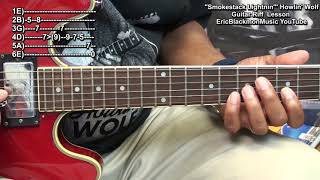 HOWLIN WOLF Smokestack Lightnin Blues Guitar Riff Lesson EricBlackmonGuitar 😎 [upl. by Copp]