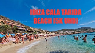 IBIZA CALA TARIDA BEACH WALK 5K UHD  Ibiza Spain Ibiza Summer beach walk July 2024 [upl. by Veejar]