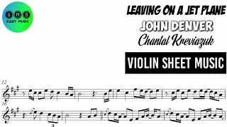 Karaoke  Leaving On A Jet Plane  John Denver  Violin Sheet Music [upl. by Reahard]