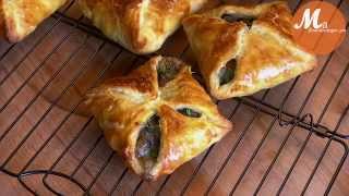 Recette des feuilletés aux champignons  Mushroom Puff Pastry recipe [upl. by Wong]