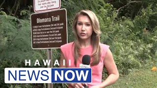 Custom signage at the base of Olomana trail appears to be saving lives [upl. by Alahcim]