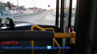 Wiener Linien Linie 31A 🚍 088 Großjedlersdorf Jochbergengasse➡️Kagraner Platz [upl. by Aineles817]