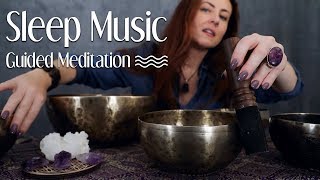 Soft Spoken Bowls Meditation for ANXIETY 💜 ASMR Qi Sounds Sleep Music [upl. by Maddock727]