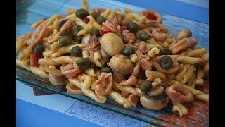 Pasta Funghi e Calamari Tjestenina sa Lignjama Šampinjonima  Sašina kuhinja [upl. by Burch]