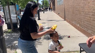 Chicago Hood Youtuber Buys Venezuelan Migrants McDonalds ￼ [upl. by Lladnek]