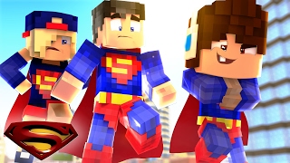 Minecraft WHOS YOUR FAMILY  O BEBÊ DO SUPER MAN E DA SUPER GIRL APRENDEU A VOAR [upl. by Dillon48]