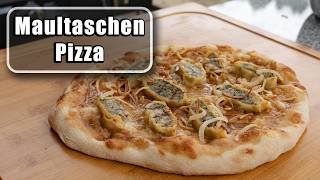 Maultaschen Pizza vom Grill So geht’s  bbqschwabe [upl. by Corneille]