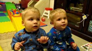 Identical Twins Singing Twinkle Twinkle Little Star [upl. by Tingey]