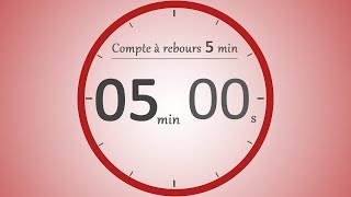 Compte à rebours 5 minutes ⏱️  Timer 5 min  Entrainement Grand Oral [upl. by Marlee]