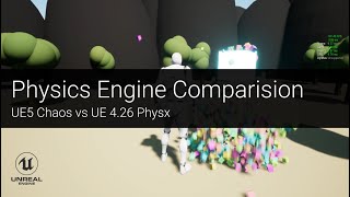 Comparing UE5 Chaos Physics Engine with the Unreal Engine 426 Physx Engine for Performance [upl. by Tandy]