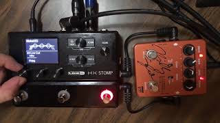 Line 6 Helix Stomp and EBS Sheehan Bass Deluxe Drive [upl. by Azenav]