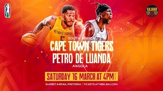 Cape Town Tigers South Africa v Petro de Luanda Angola  Full Game  BAL4  Kalahari Conference [upl. by Schifra]