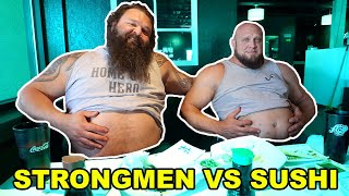 Strongman VS Strongman Sushi Food Challenge [upl. by Bill]