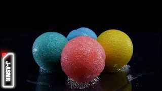 ASMRスライムに漬けてみた🤗スポンジボールスライム  Sponge Ball Slime [upl. by Ainad198]