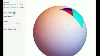 Dissection of Gerwiens Triangle into a Saccheri Quadrilateral on the Sphere [upl. by Adams]