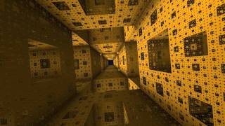 Trip inside a Menger Sponge level 14 3D fractal [upl. by Haisoj455]