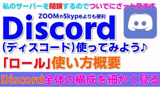 Discordの使い方⑨ ディスコのロールの使い方概要 サーバーの全体 構成 ディスコードの運営 難しさ 閉鎖について [upl. by Hisbe332]