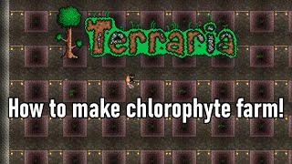 Terraria 143  How to make chlorophyte farm [upl. by Atsahs22]