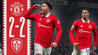 Sancho Scores On Premier League Return  Man Utd 22 Leeds  Highlights [upl. by Annahaj]