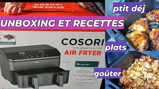 🍰4 RECETTES🍛 AU AIR FRYER COSORI 2 TIROIRS [upl. by Nylrahs]