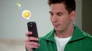 Football icon Lionel Messis TVC for WeChat Fathers Day [upl. by Hgieliak]