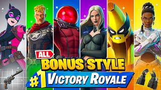 Winning With EVERY Season 4 BONUS Style in Fortnite [upl. by Onavlis]