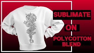 Sublimation on 50 Polyester 50 Cotton Blend Gildan Sweatshirt [upl. by Tdnaltroc]