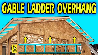 How to build a Gable Soffit Ladder Overhang [upl. by Enaile]