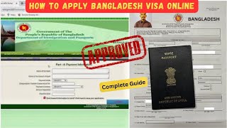 How to apply Bangladesh visa online from India  Bangladesh Tourist visa Application Complete guide [upl. by Rihana]