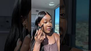 GRWM Huda beauty easy blur foundation 500 G Mocha  Huda Beauty Icy eyeshadow palette [upl. by Yeslek]