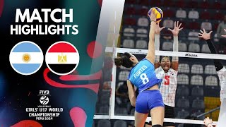 ARGENTINA 🆚 EGIPTO 4K  Highlights  Girls U17 World Championship 2024 [upl. by Karlan489]