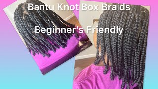 Bantu Knot Box Braids tutorialbeginnerstutorialbantuknottrianglebraidsforyoubraidtutorial [upl. by Ladonna]