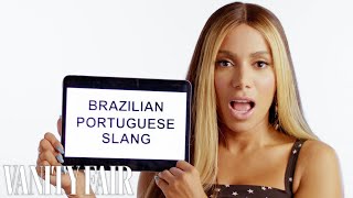 Singer Anitta Teaches You BrazilianPortuguese Slang  Vanity Fair [upl. by Kippar610]