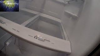 How To Get Between Or Remove Bottom Fridge Drawer Glass For GE Refrigerator Cleaning [upl. by Suollecram]