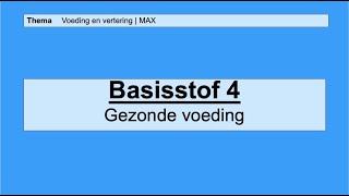 VMBO HAVO 2  Voeding en vertering  4 Gezonde voeding  8e editie  MAX [upl. by Peterman]