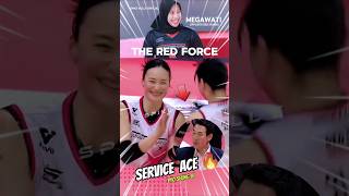 Funny actions ‼️ service ace pyo mega excited 😆 🔥 volleyball bolavoli volleyballworld [upl. by Gerik722]