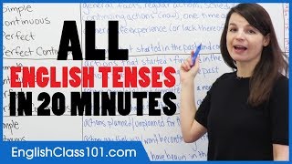 ALL English Tenses in 20 Minutes  Basic English Grammar [upl. by Othe838]